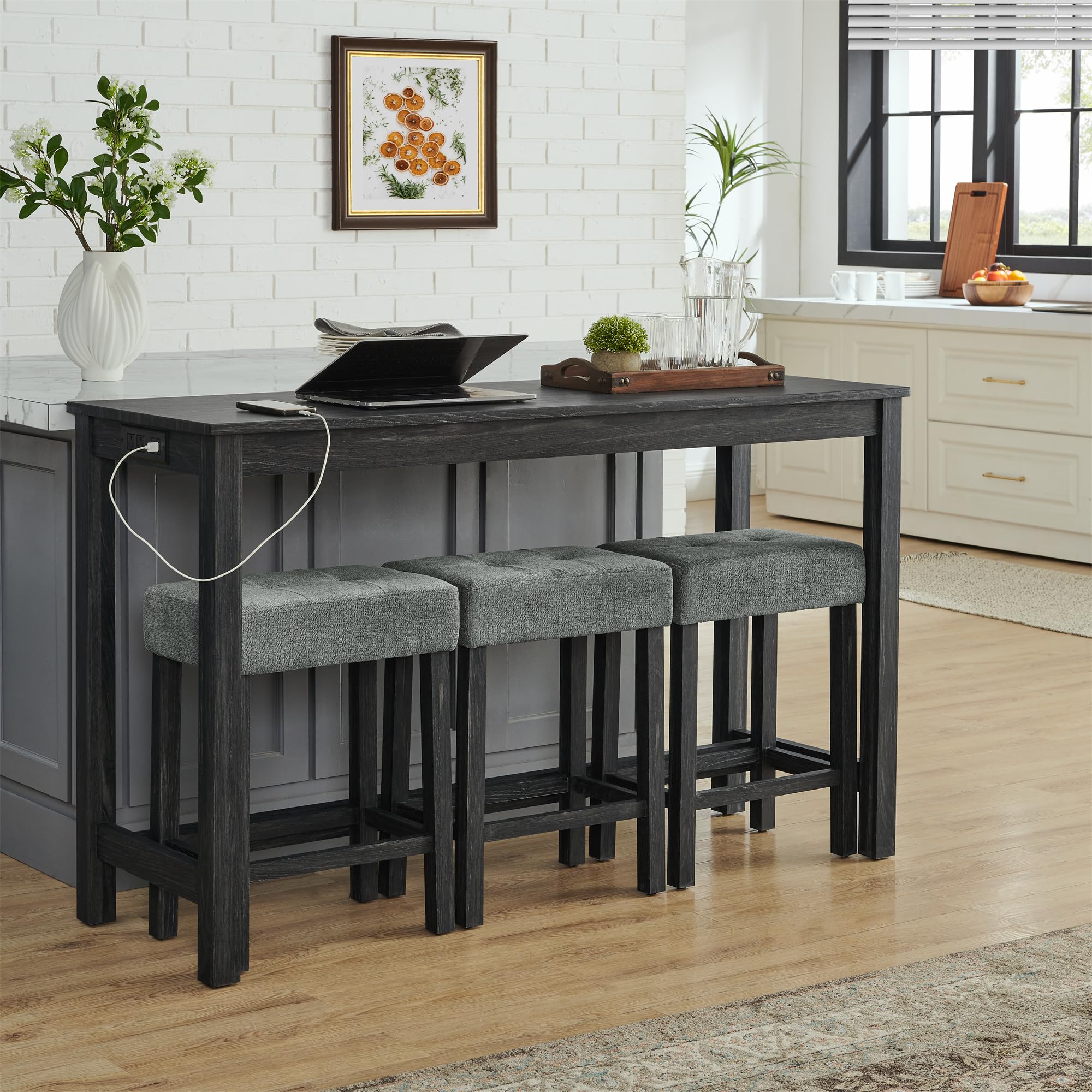 Amazon.com - Knocbel Industrial 3-Person Counter Height Rectangle